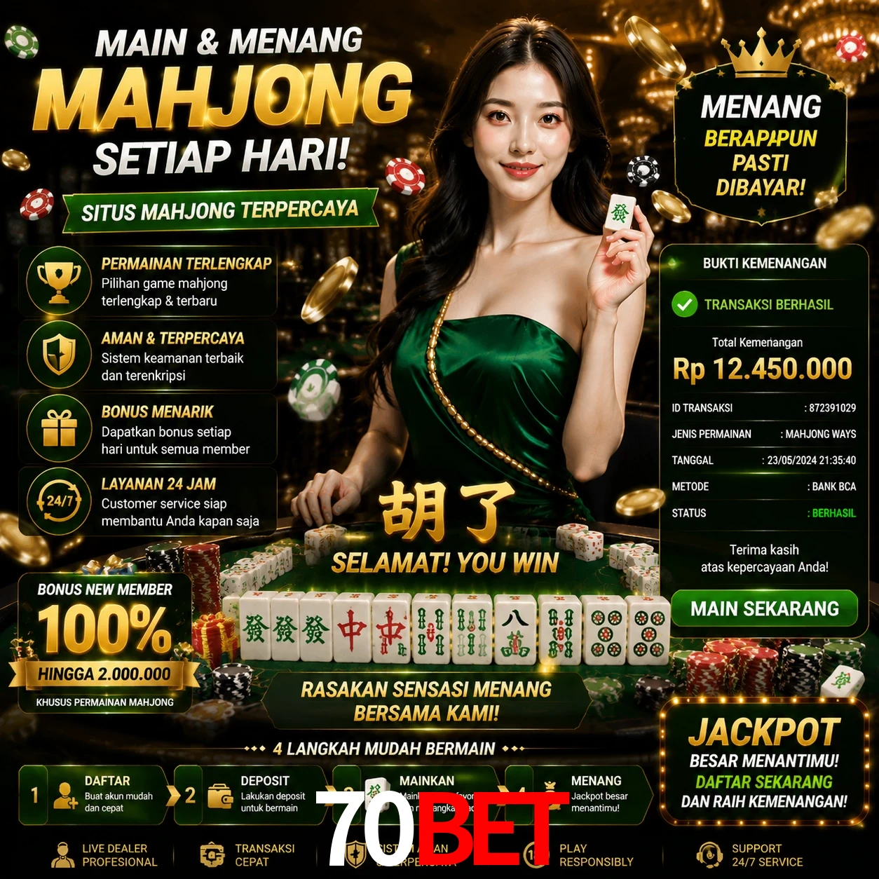 Ganhar e sacar na 70bet